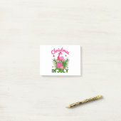 Kerstmis in juli schattige zomerflamingo post-it® notes (Op bureau)