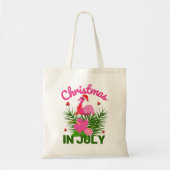 Kerstmis in juli schattige zomerflamingo tote bag (Voorkant)