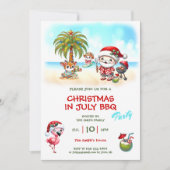 Kerstmis in juli Schattigee Kerstman Zomer Kerstmi Kaart (Voorkant)