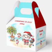 Kerstmis in juli Schattigee Santa Summer Grote Gab Bedankdoosjes (Achterkant)
