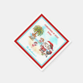 Kerstmis in juli Schattigee Santa Tropical Summer Servet (Hoek)