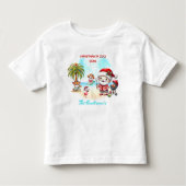 Kerstmis in juli Schattigee Santa Tropical Zomerna Kinder Shirts (Voorkant)