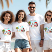 Kerstmis in juli Schattigee Santa Tropical Zomerna T-shirt