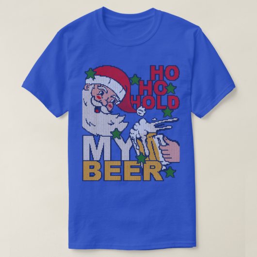 Kerstmis in juli Shirt Santa Ho Ho houdt mijn bier (Design voorkant)