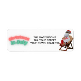 Kerstmis in juli-sinterklaas etiket