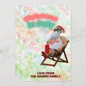 Kerstmis in juli Sinterklaas Feestdagenkaart (Voorkant / Achterkant)