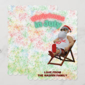 Kerstmis in juli Sinterklaas  Feestdagenkaart (Voorkant / Achterkant)