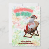 Kerstmis in juli Sinterklaas  Feestdagenkaart (Voorkant)