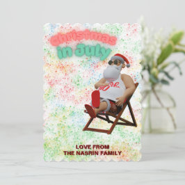 Kerstmis in juli Sinterklaas  Feestdagenkaart