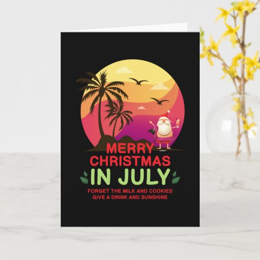 Kerstmis in juli Sinterklaas Kaart (Gele Bloem)