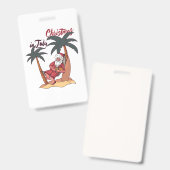 Kerstmis in juli Sinterklaas Patriottisch USA Sung Badge (Voor- en achterkant)