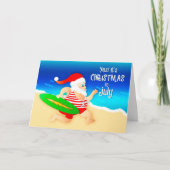 Kerstmis in juli  Sinterpak Surfing Kaart (Voorkant)