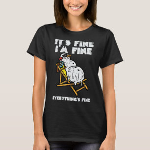 Kerstmis in juli Sneeuwman smelten Fijne Grappige T-shirt