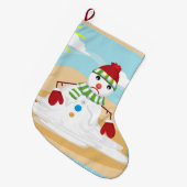 kerstmis in juli sneeuwpopslag grote kerstsok (Voorkant (Hangend))