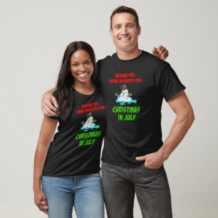 Kerstmis in juli Snowman meldt T-shirt