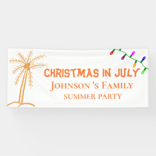 Kerstmis in juli spandoek