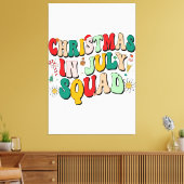 Kerstmis in juli Squad Grappige Zomer Xmas Beach V Canvas Afdruk (Insitu (Woonkamer))