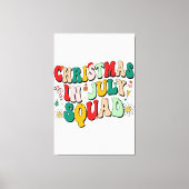 Kerstmis in juli Squad Grappige Zomer Xmas Beach V Canvas Afdruk (Voorkant)