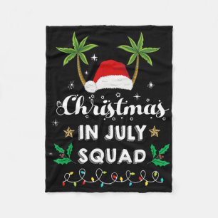 Kerstmis in juli squad grappige zomer Xmas Santa H Fleece Deken