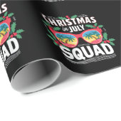 Kerstmis in juli squad zonnebril zomer strand cadeaupapier (Rol Hoek)