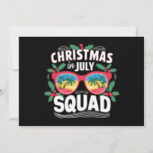 Kerstmis in juli squad zonnebril zomer strand kaart (Voorkant)