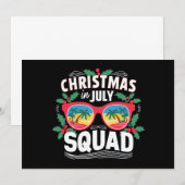 Kerstmis in juli squad zonnebril zomer strand kaart (Voorkant / Achterkant)