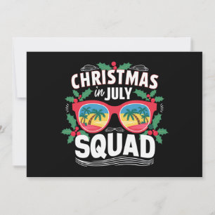 Kerstmis in juli squad zonnebril zomer strand kaart