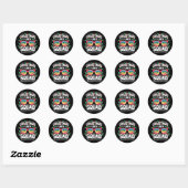 Kerstmis in juli squad zonnebril zomer strand ronde sticker (Vel)