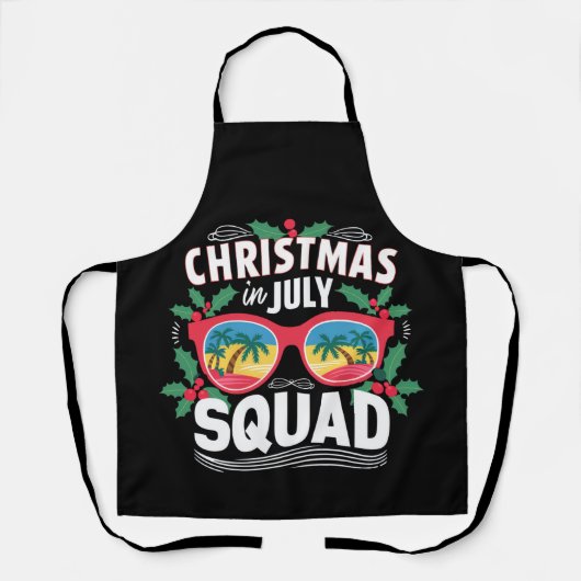 Kerstmis in juli squad zonnebril zomer strand schort (Voorkant)