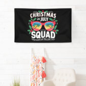 Kerstmis in juli squad zonnebril zomer strand spandoek (Insitu)