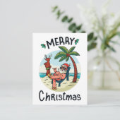 Kerstmis in juli Square Sticker Briefkaart (Staand voorkant)