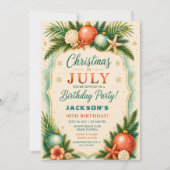 Kerstmis in juli strand verjaardag kaart (Voorkant)
