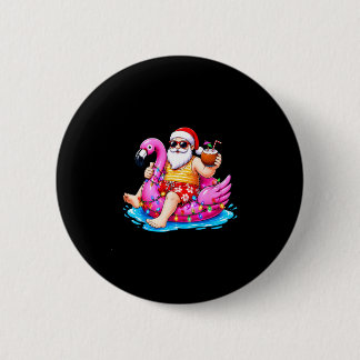 Kerstmis in juli strand zomer kerstman jongens her ronde button 5,7 cm