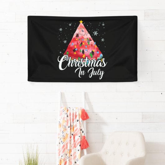 Kerstmis in juli Summer Design Melon Kerstmis Spandoek (Insitu)