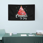 Kerstmis in juli Summer Design Melon Kerstmis Spandoek (Beurs)