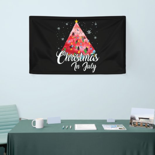 Kerstmis in juli Summer Design Melon Kerstmis Spandoek (Beurs)