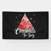 Kerstmis in juli Summer Design Melon Kerstmis Spandoek (Horizontaal)