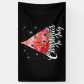 Kerstmis in juli Summer Design Melon Kerstmis Spandoek (Verticaal)