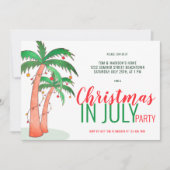 Kerstmis in juli Summer Party Kaart (Voorkant)