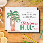 Kerstmis in juli Summer Party Kaart
