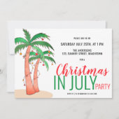 Kerstmis in juli Summer Party Kaart (Voorkant)