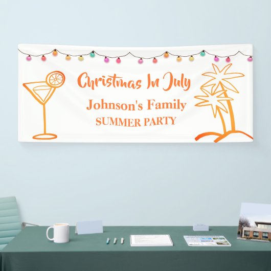 Kerstmis in juli Summer Party Spandoek (Beurs)