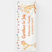 Kerstmis in juli Summer Party Spandoek (Verticaal)