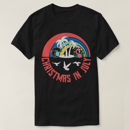 Kerstmis in juli SummerBeach Vacation Xmas Graphi T-shirt (Design voorkant)