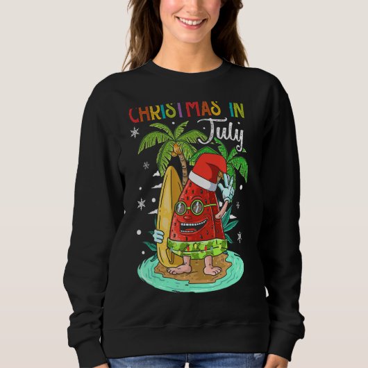 Kerstmis in juli Surf Melon Ice Cream Trui (Voorkant)