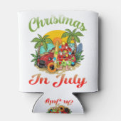 Kerstmis in juli Surfen Zomer Watermeloen Blikjeskoeler (Achterkant)