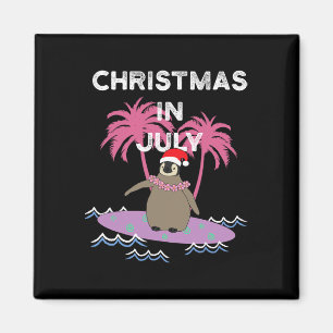 Kerstmis in juli Surfer Pinguïn Magneet