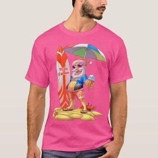 Kerstmis in juli Surfer Santa Hawaiian Family Mat T-shirt