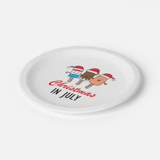 Kerstmis in juli Sweet Treat Borden Papieren Bordje (Gekanteld)