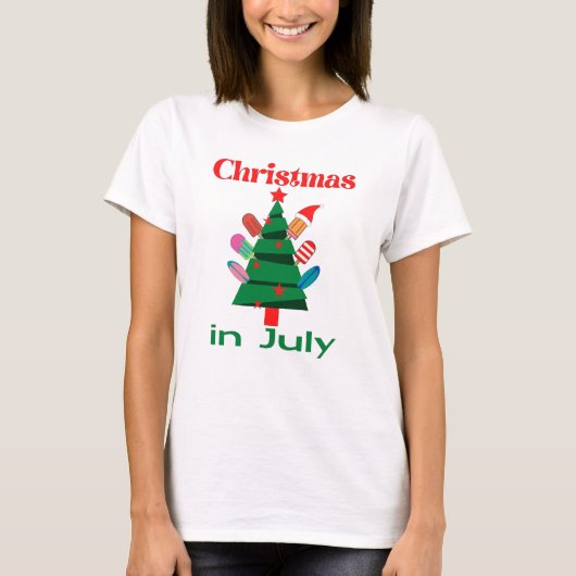 Kerstmis in juli t-shirt (Voorkant)